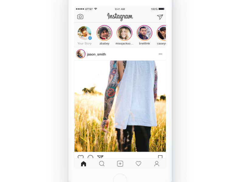 Premium PSD | Instagram post design for profile and feed stories on  smartphone mockup