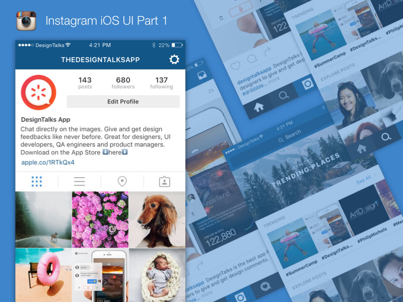 Instagram iOS UI Kit