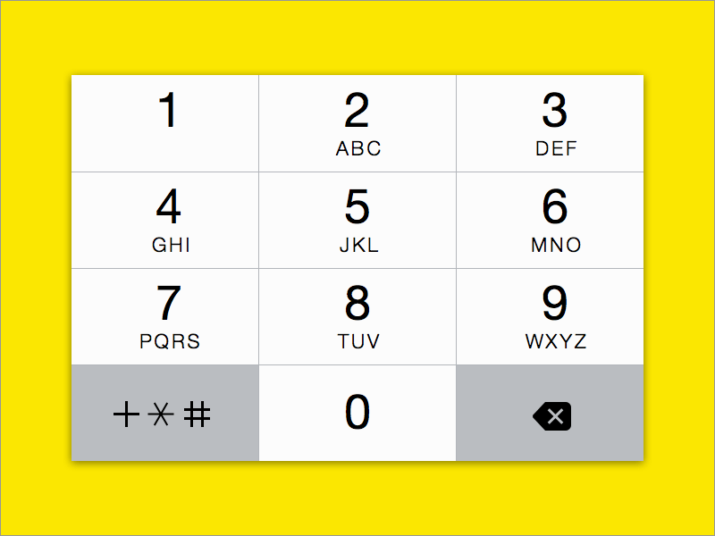 Numerical keyboard for iOS 7