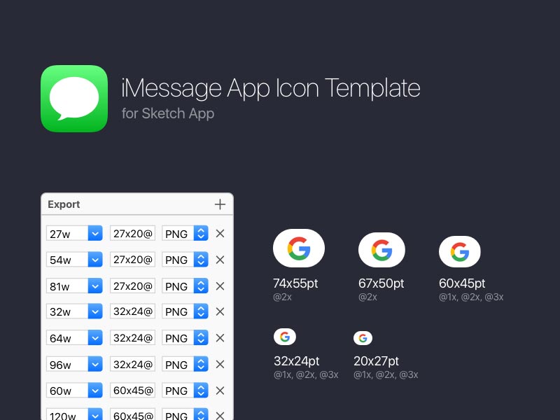 iOS 10 iMessage App Icon Template