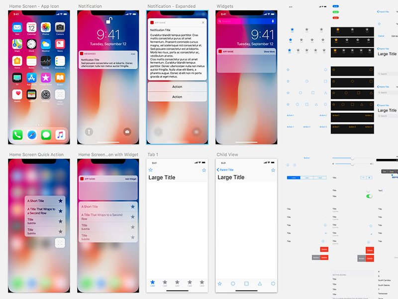 Free iOS 10 UI Kit iPhone for Sketch  Photoshop  Figma  Adobe XD