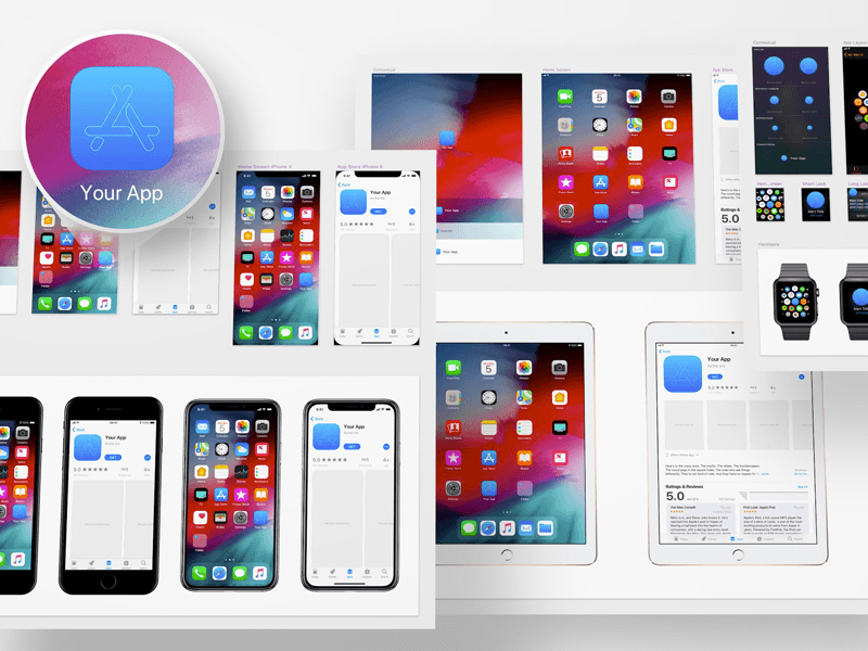 Ios 12 App Icon Template Sketch Freebie Download Free