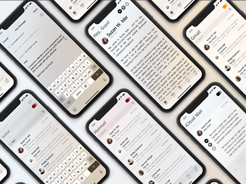 iOS 12 Mail App Concept Sketch freebie - Download free resource for