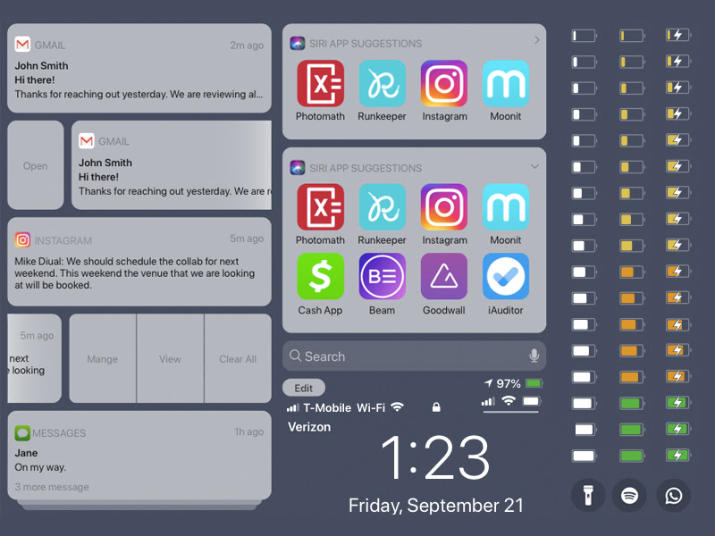 iOS 13 Lock Screen UI Kit