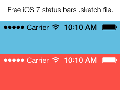 iOS8 StatusBars Sketch freebie  Download free resource for Sketch  Sketch  App Sources