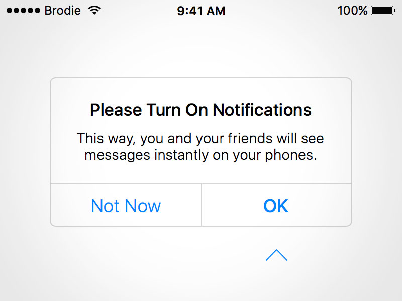 iOS Permission Request Prompt 