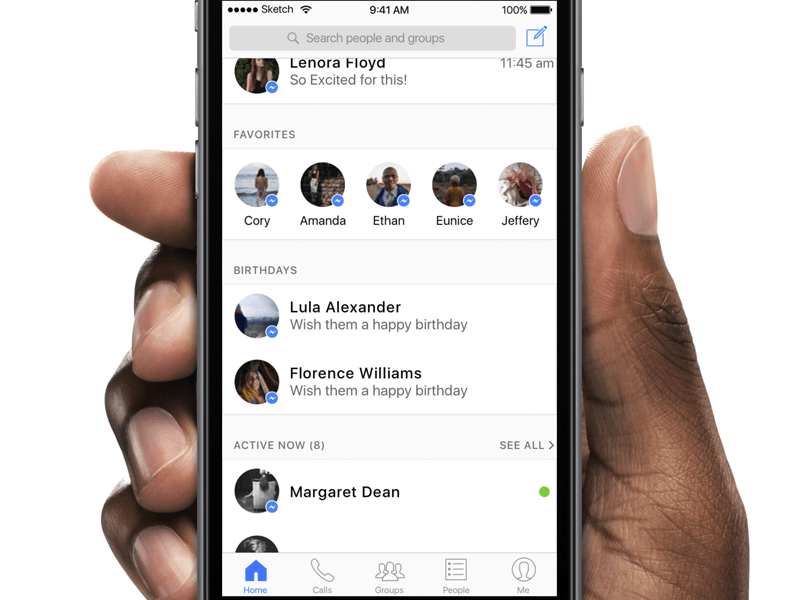 Facebook Messenger Home