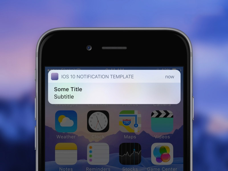 iOS10 Notification Template