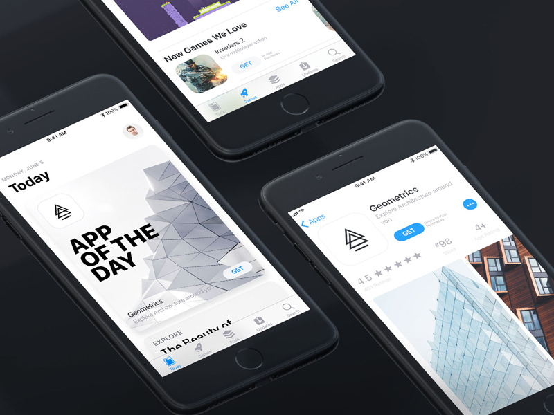 ios11 app store design ui