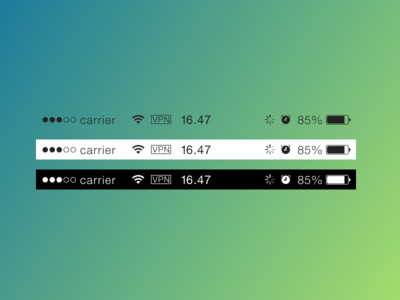 iOS 8 Status Bars Sketch freebie  Download free resource for Sketch   Sketch App Sources