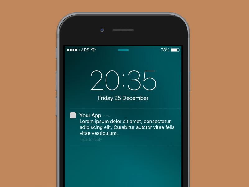 iOS 9 Lock Screen Notification