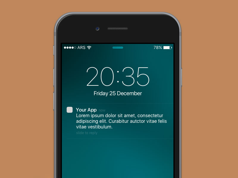 Download iOS 9 Lock Screen Notification Template Sketch freebie ...