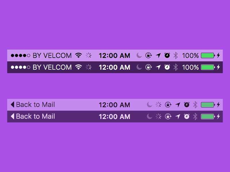 iOS Status Bars - Download Free UI Kit