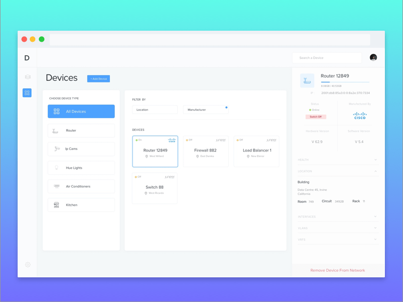 Internet of Things Dashboard