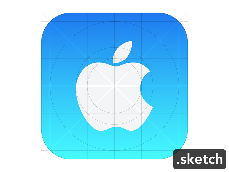 Apple Icon Ios7 Guide Sketch Freebie Download Free Resource For Sketch Sketch App Sources