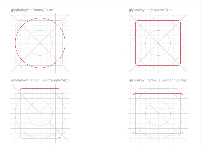 Keyline Shapes 24px