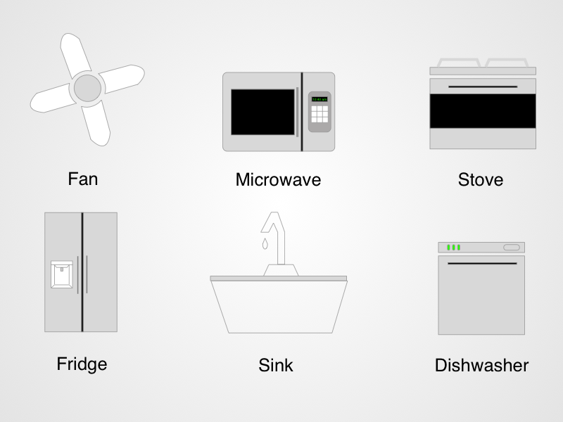 6 Kitchen Appliance Icons