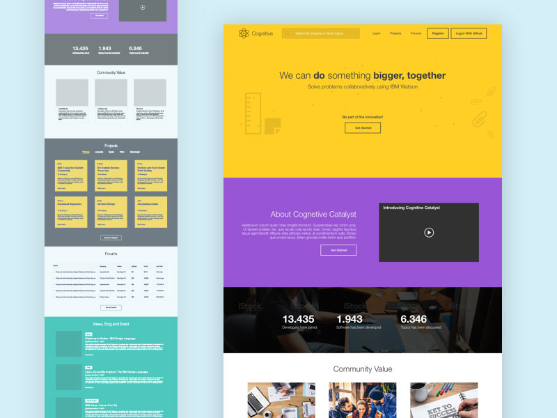 Landing Page Template Sketch Freebie Download Free Resource For Sketch Sketch App Sources