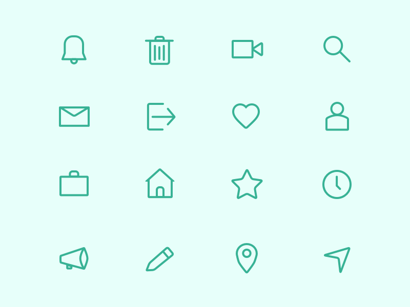45 Basic Line Icons
