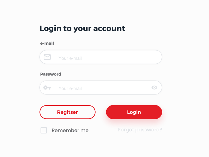 Sample Login Screen