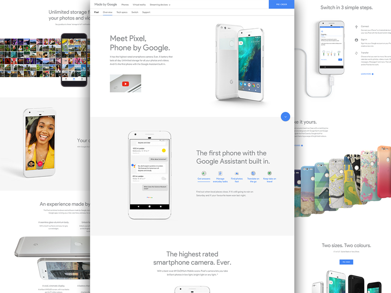 Google Pixel - Landing Page Remake
