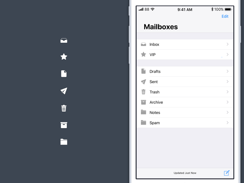 Mail App Icons iOS 11