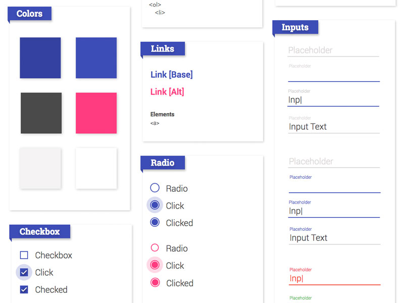 Material Design UI Kit Boilerplate