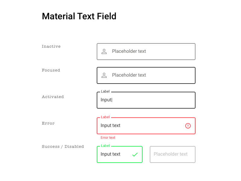 Material Design - Outlined Text Field