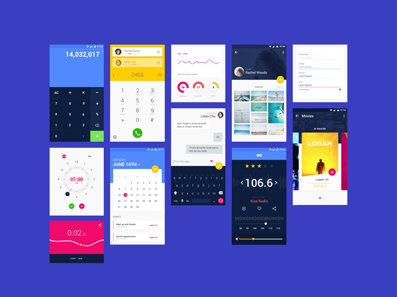 Small Material UI Kit