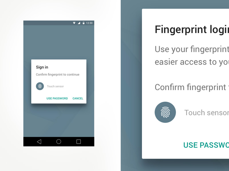 Material Fingerprint Dialogs