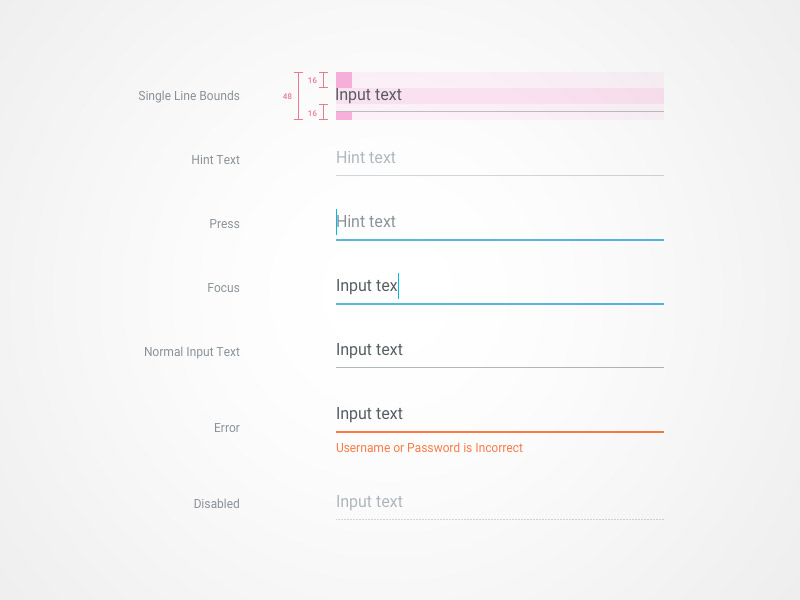 Contact Page screen design idea #327: Material Text Fields