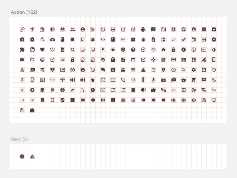 Material Design Icons with Bounds