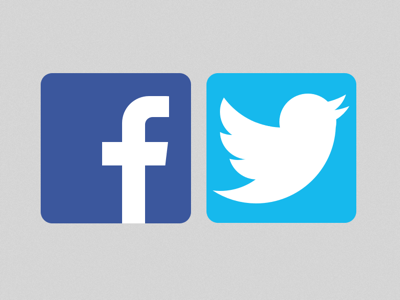 Facebook and Twitter