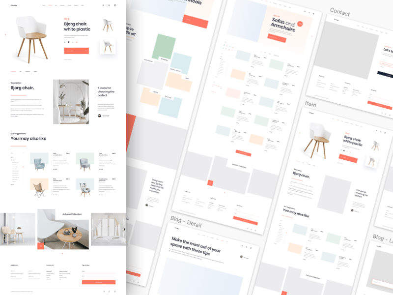 Furniture Mobile App Design Graphic Templates  Envato Elements