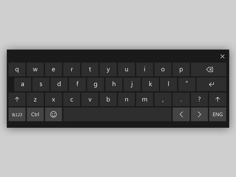 Microsoft Windows 10 Virtual Keyboard Sketch freebie - free resource Sketch - Sketch App Sources