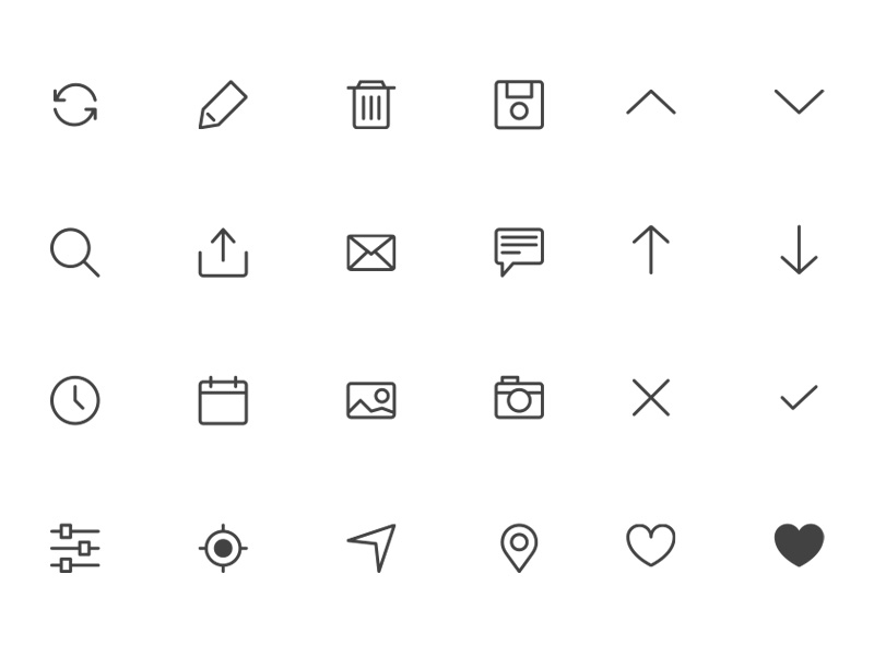 Minimal 1px Line Icon Set