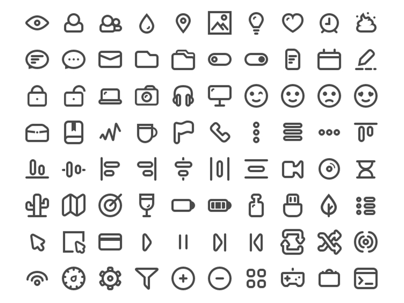 100 Minimal Icons