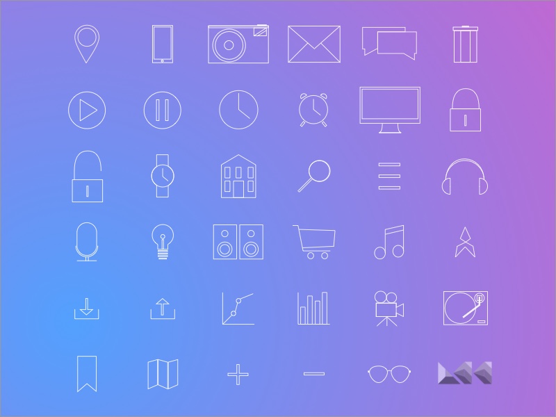 Minimal 1px Line Icons