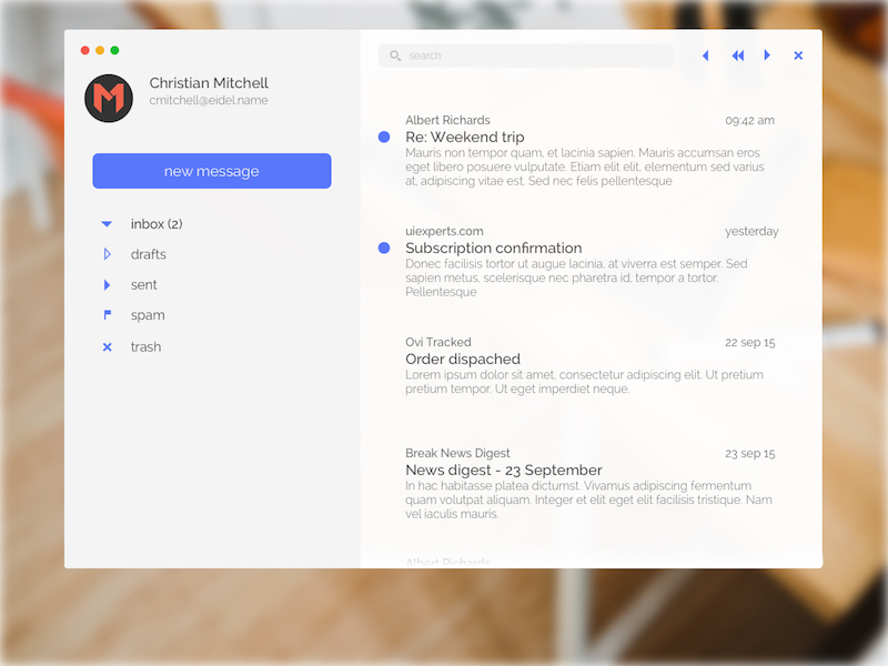 Minimal Mail App for Mac