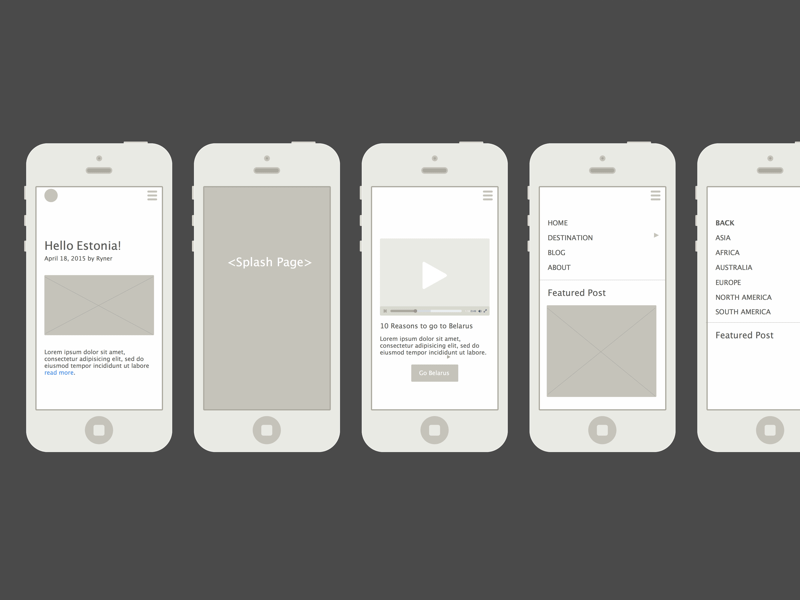 Travellist Wireframe Mocks Sketch freebie - Download free ...