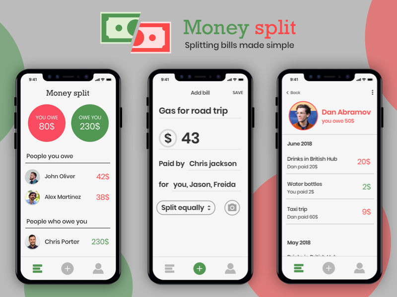 Bill Splitting App Concept