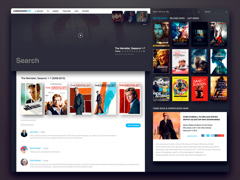 Movies Website Concept