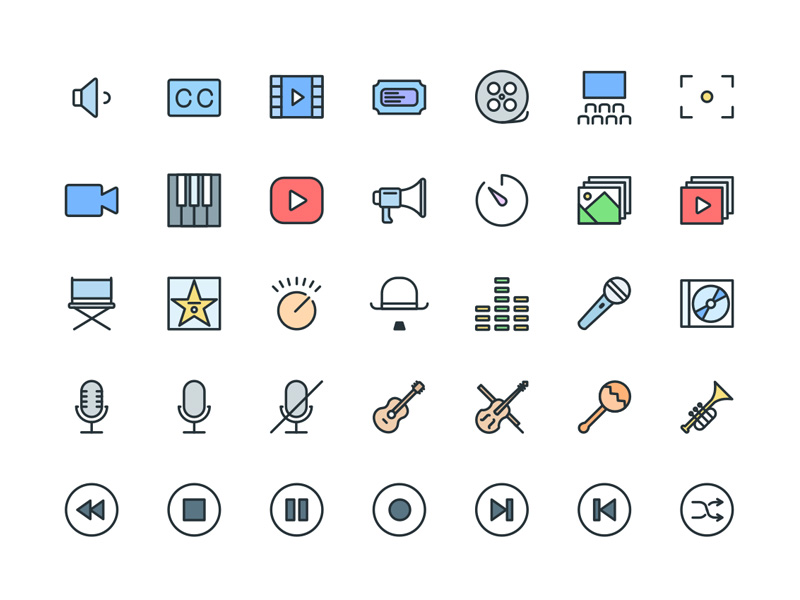 Multimedia Pioneer Icons