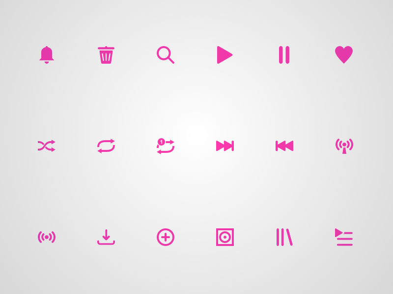 18 Music Player Icons Sketch Freebie Download Free Resource For Sketch Sketch App Sources