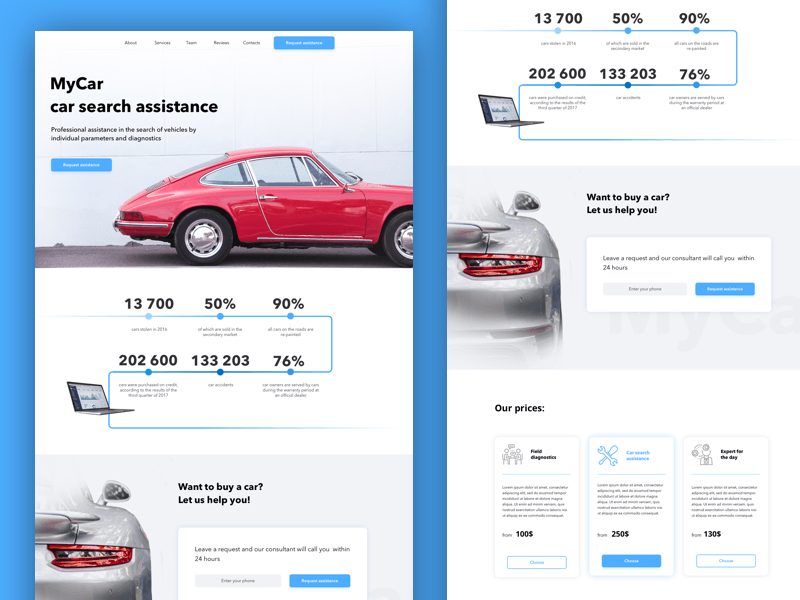 My Car Search Landing Page Template