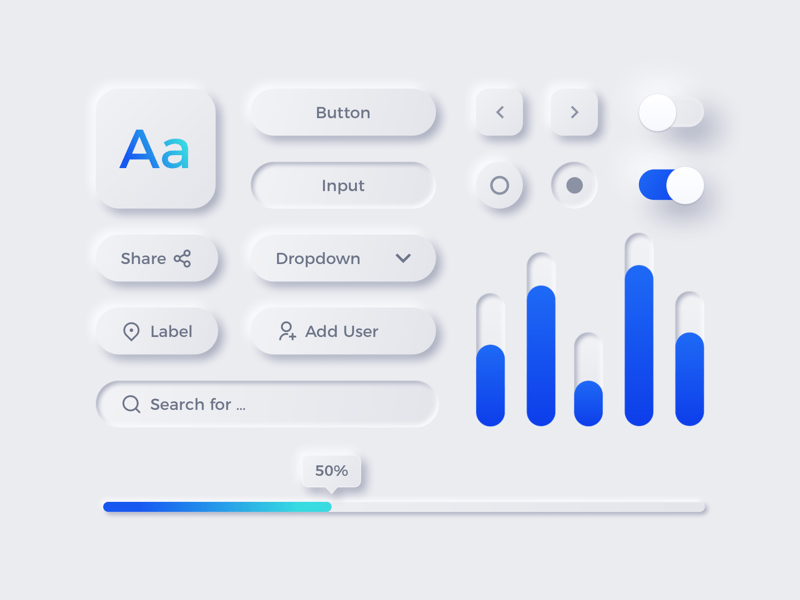 Neumorphic UI Elements