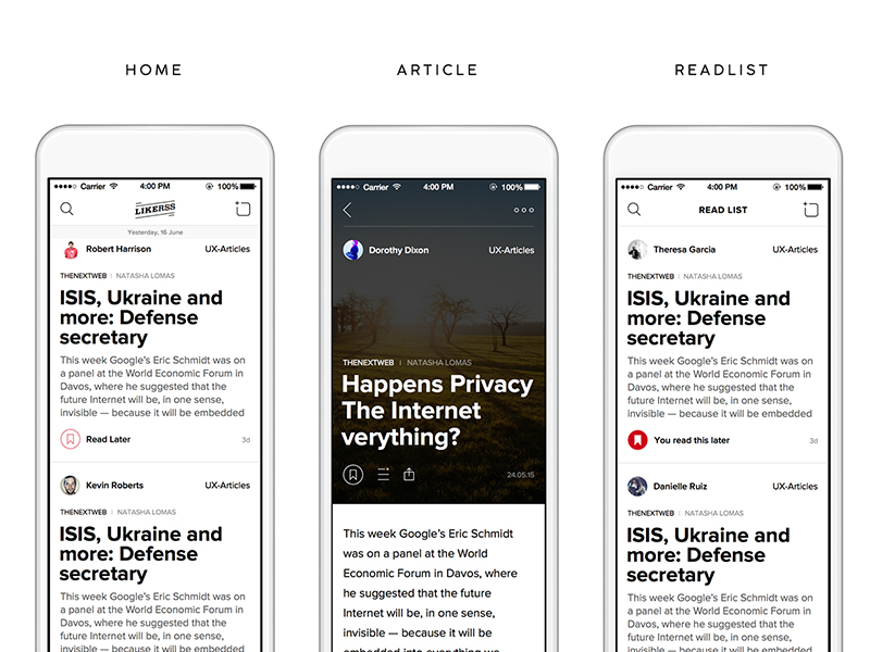 News App Concept LikeRss