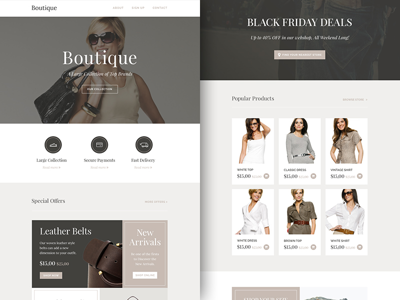Newsletter Boutique Template Sketch Freebie Download Free Resource For Sketch Sketch App Sources