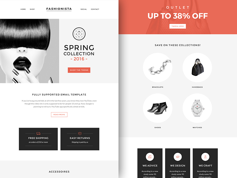 Fashionista Newsletter Template Sketch Freebie Download Free Resource For Sketch Sketch App Sources