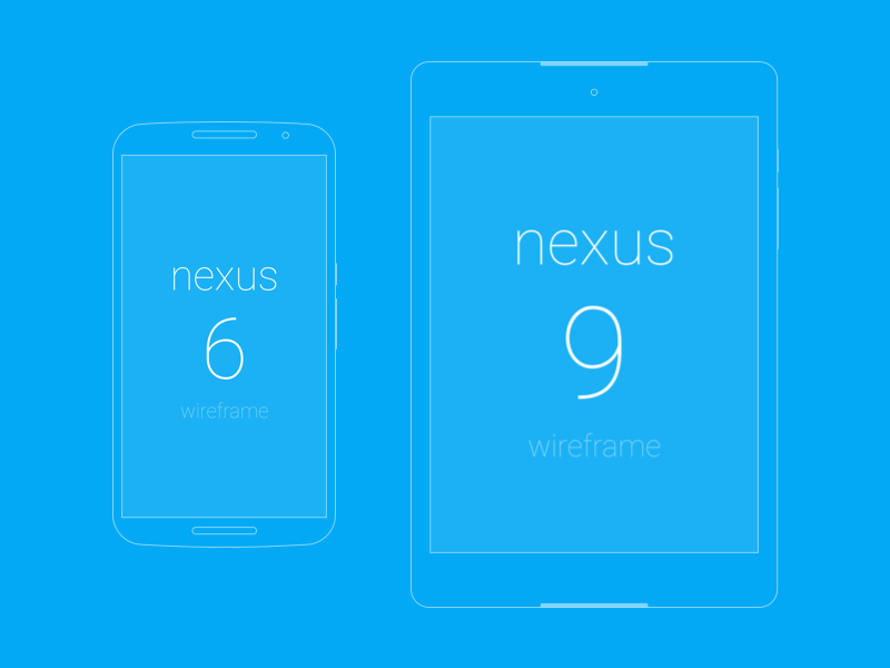 Wireframes for Nexus 6